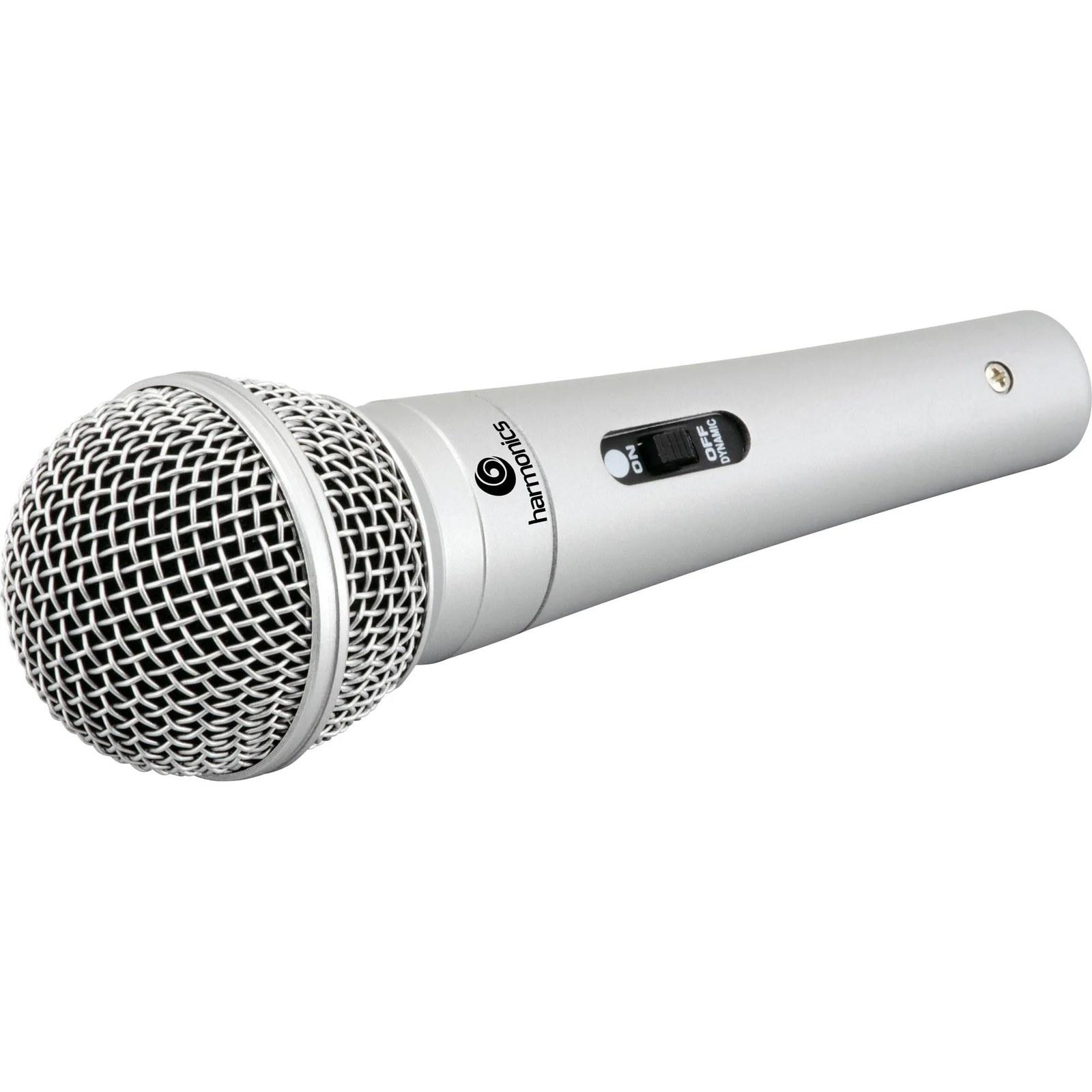 Harmonics MDC201 Hypercardioid Dynamic Microphone 4.5M Cable, Professional Grade Mic, Silver