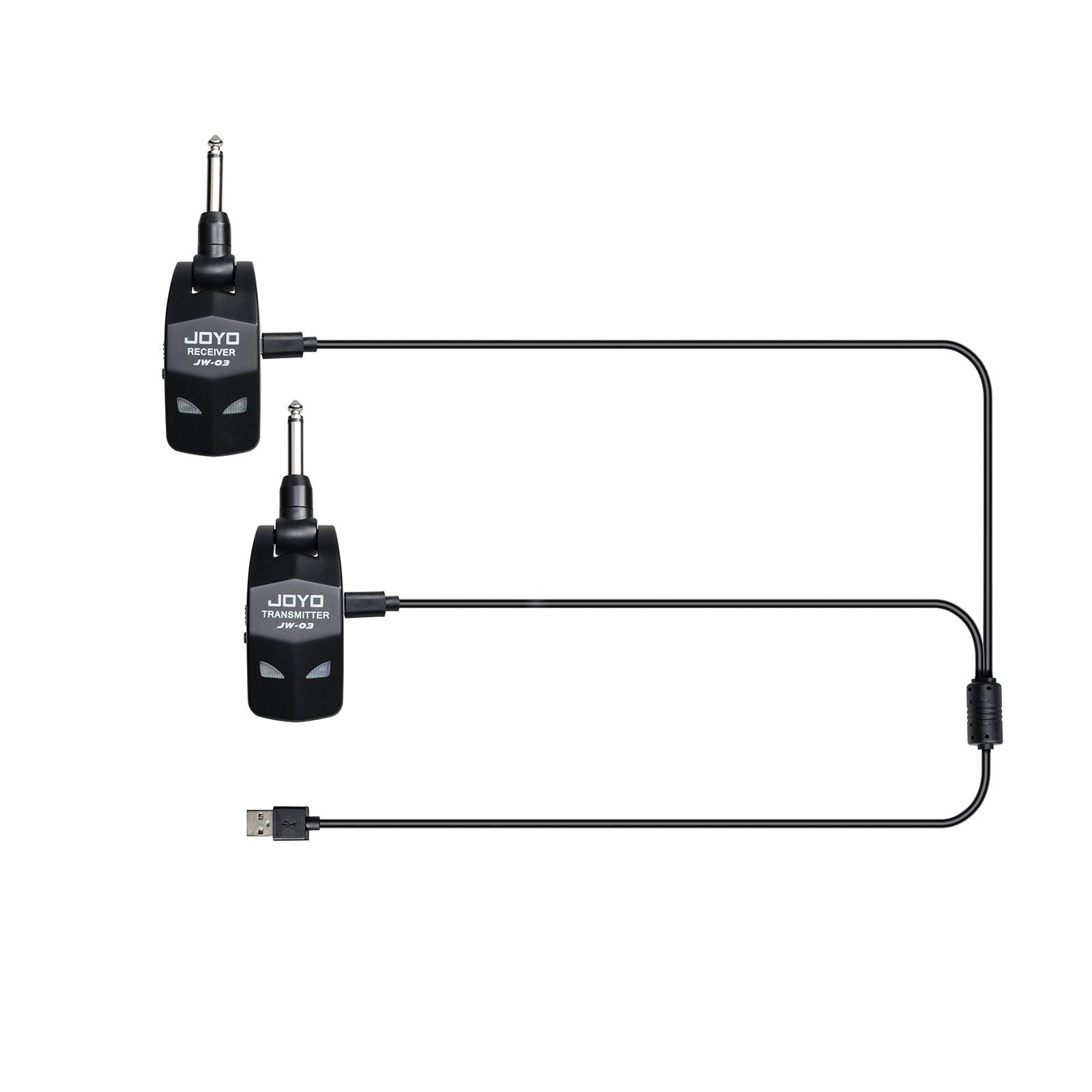 JOYO 2.4GHz Wireless Guitar System Transmitter Receiver 4 Channels for Guitar Bass Electric Instruments