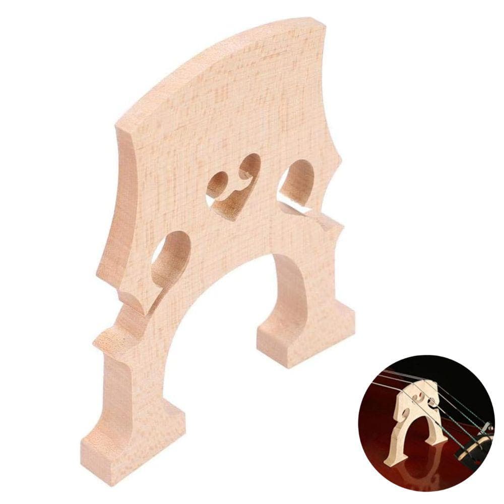 Cello Bridge 4/4 Solid Wood Standard Size, Cello String Instrument Replacement Part Accessory