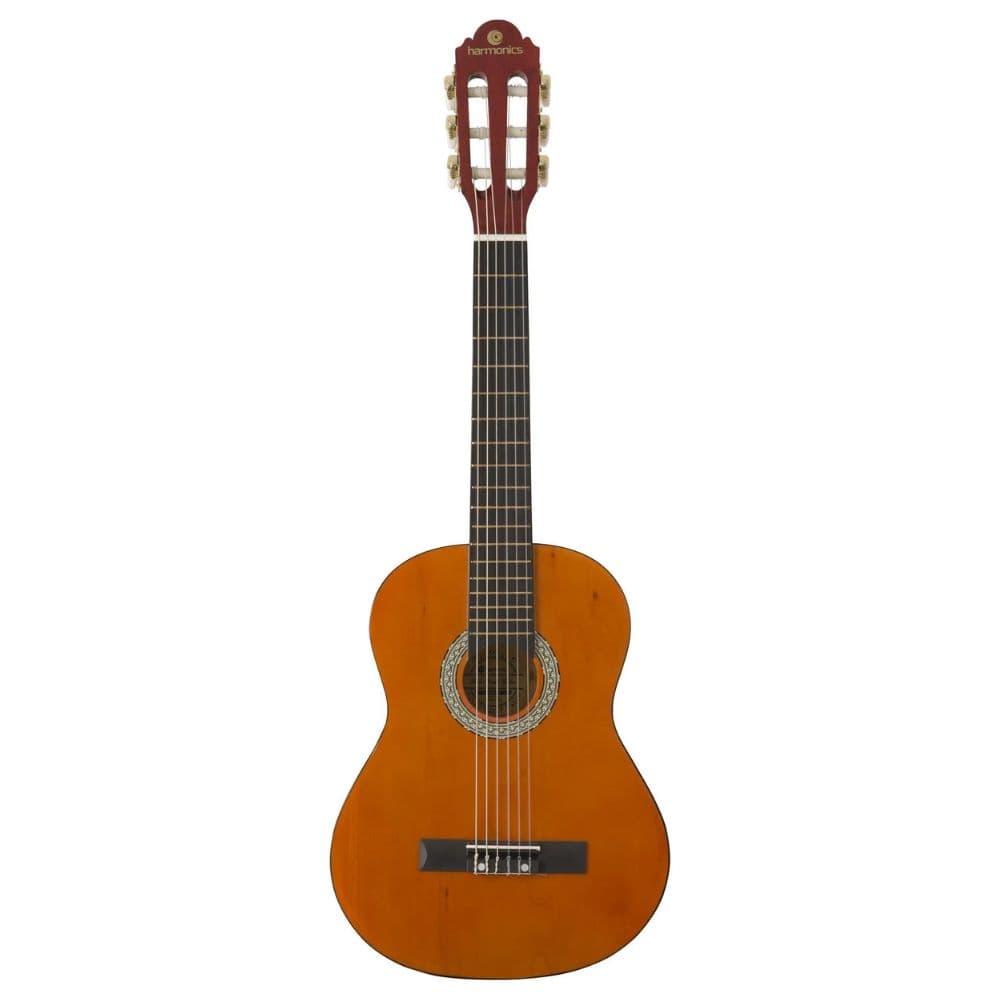 Harmonics GK-10NT Kids Acoustic Guitar for Children, Nylon Guitar Musical Instrument for Young Musicians 1/4 Size, Natural