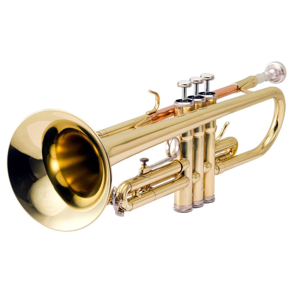 Harmonics HTR-335L Standard Bb Trumpet Gold Lacquer with Soft Carrying Case
