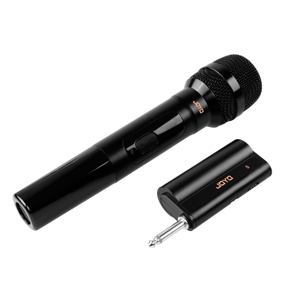 JOYO DM-2 Wireless Dynamic Microphone Cardioid with UHF Module, LCD, Clear Sound, Wide Frequency Response, Black