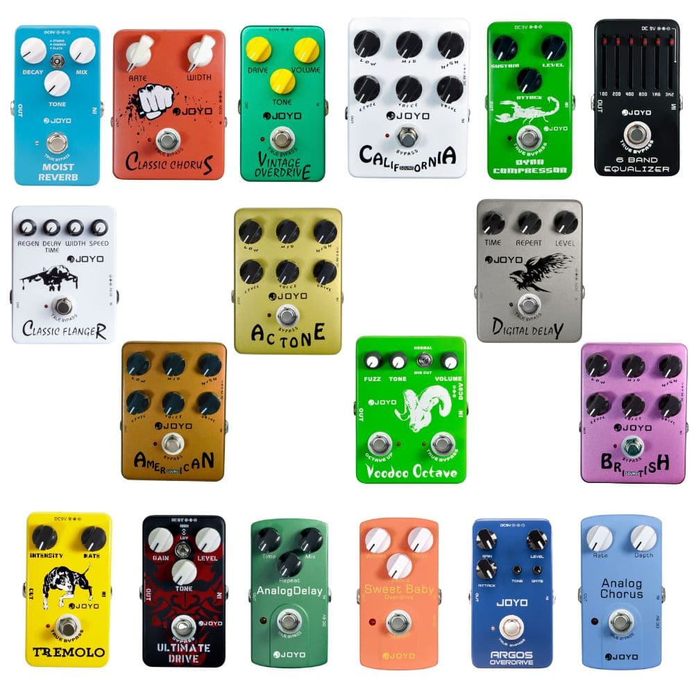JOYO Guitar Pedal Effects Vintage Series with Authentic Vintage Tones, Portable, True Bypass
