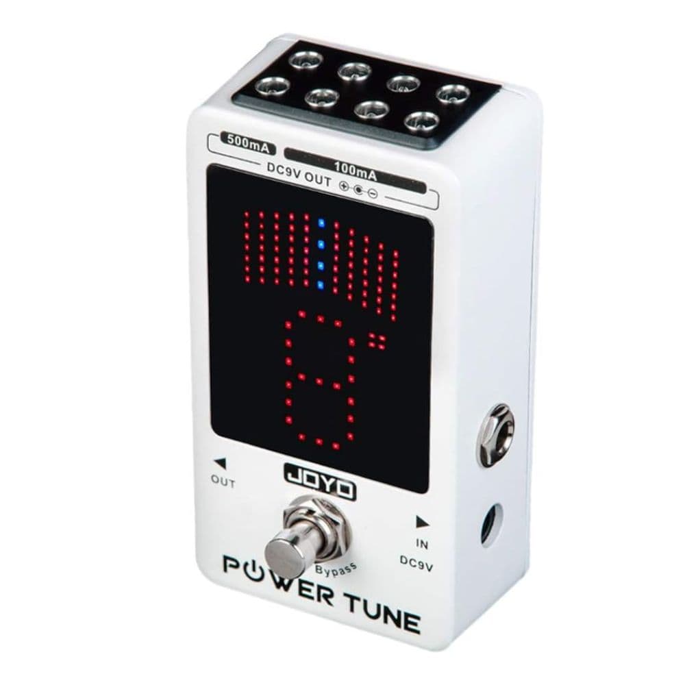 Joyo JF-18R Power Tune Tuner Pedal True Bypass with 8 Isolated DC 9V Outputs Power Supply for Guitar, Bass, and Effect Pedals
