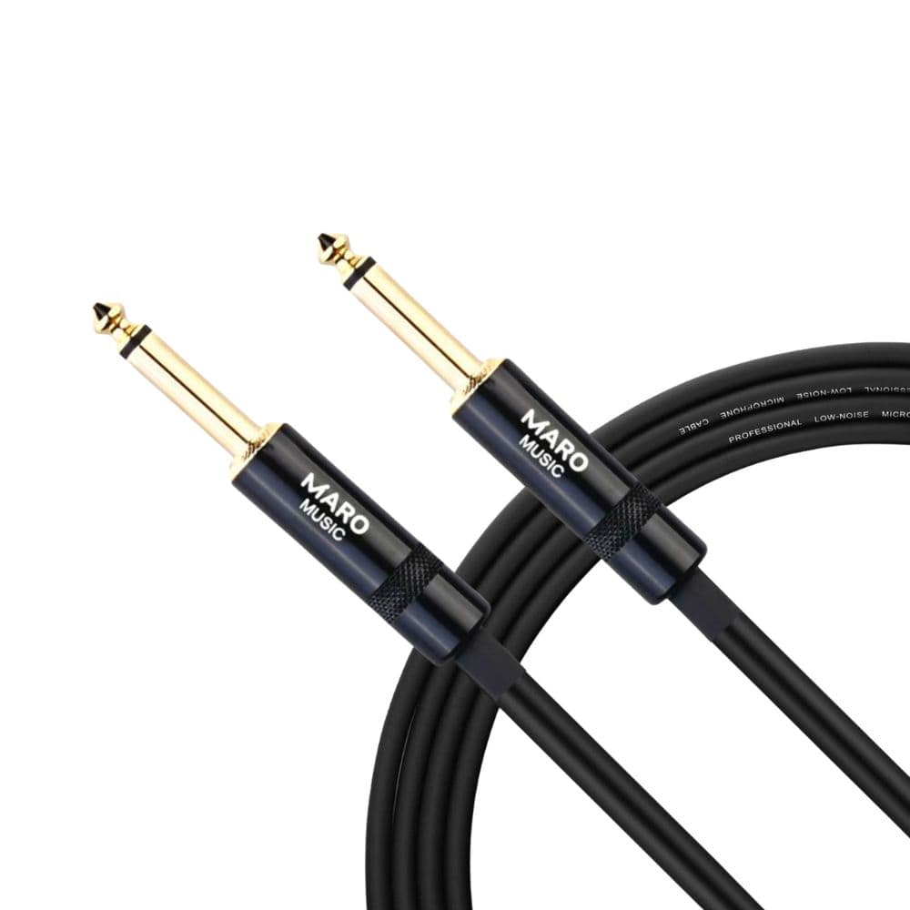 Maro Music 6.35mm TRS to 6.35mm TRS Guitar Cable, 1/4 Straight Instrument Cable for Electric Guitar, Bass Guitar