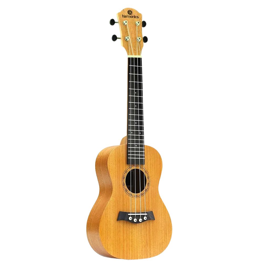 Harmonics 26 Inch Tenor Ukulele, Four Strings Hawaiian Guitar Ukelele for Kids, Adults, Teenagers, Beginners, Natural Wood